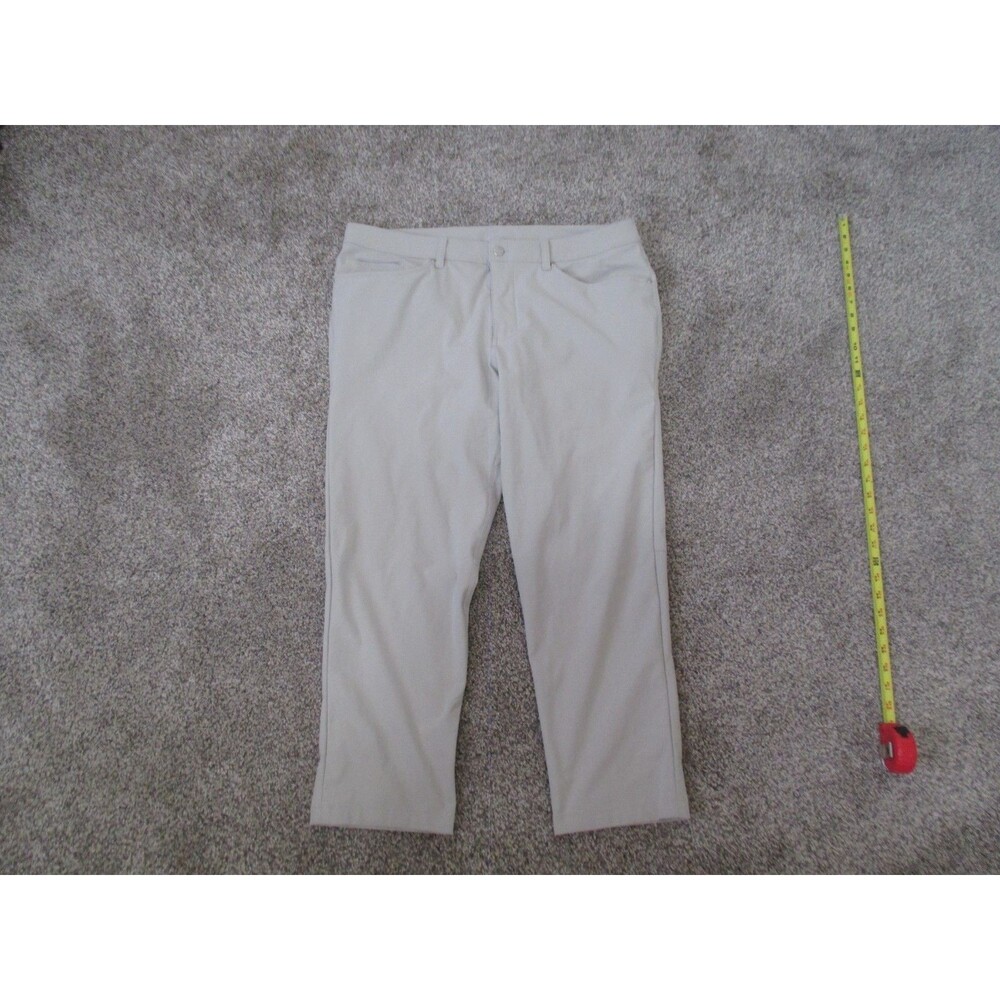 lululemon 5 pocket pants Beige Mens 36x27 Stretch Golf Comfy Athletic